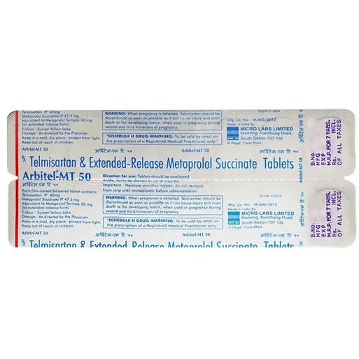 arbitel mt 50mg tablet 7's